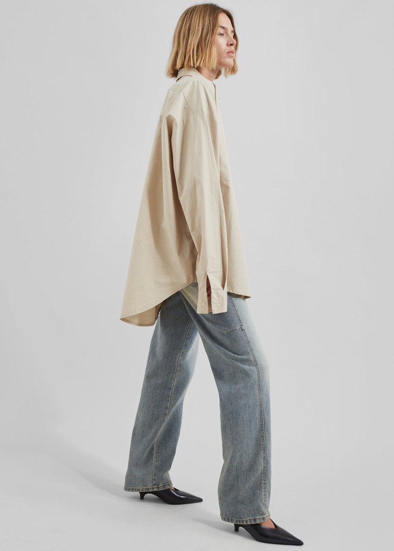 Calypso Cotton Shirt - Beige 1