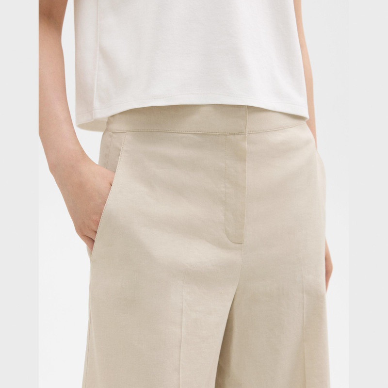 Cropped Wide-Leg Pant in Good Linen 5