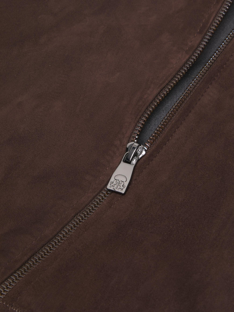 Men's Suede Zip Jacket - Brown 6