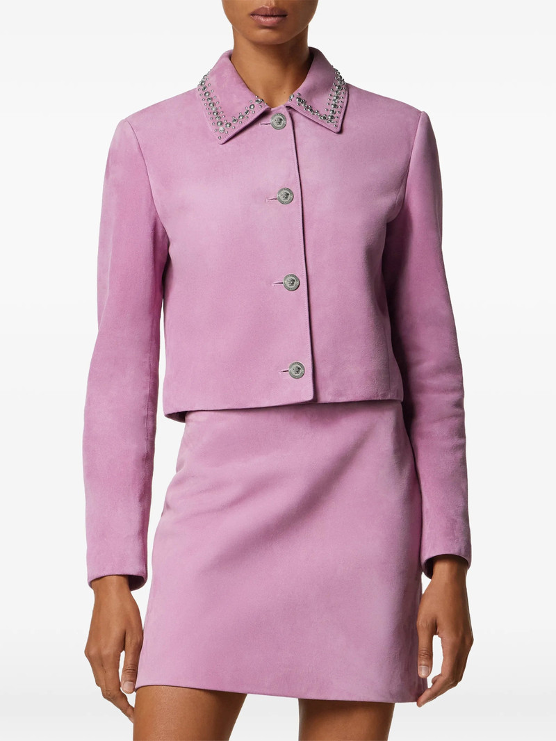 Versace Embellished Suede Jacket 4
