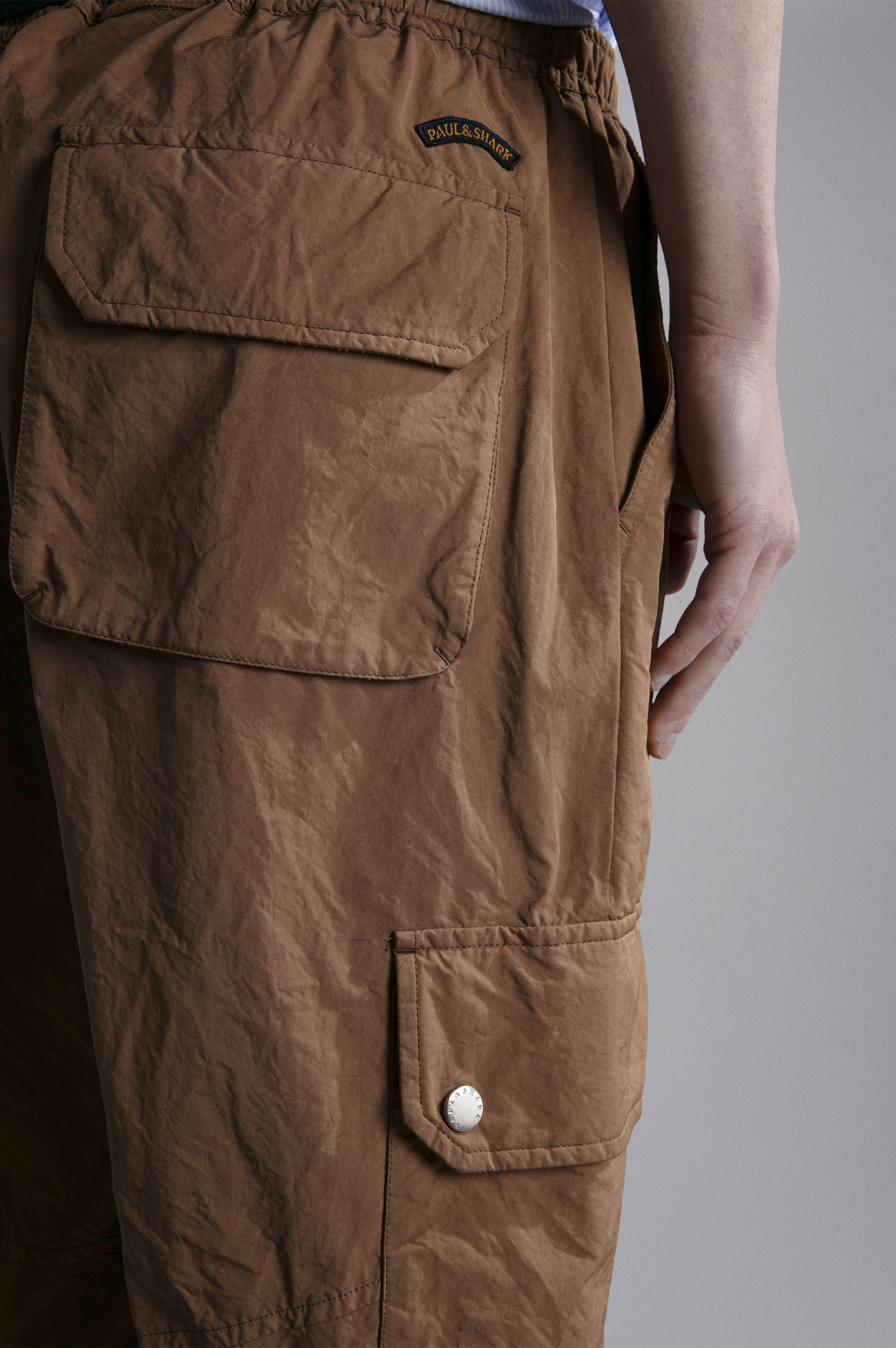 GARMENT DYED CARGO TROUSERS - 4