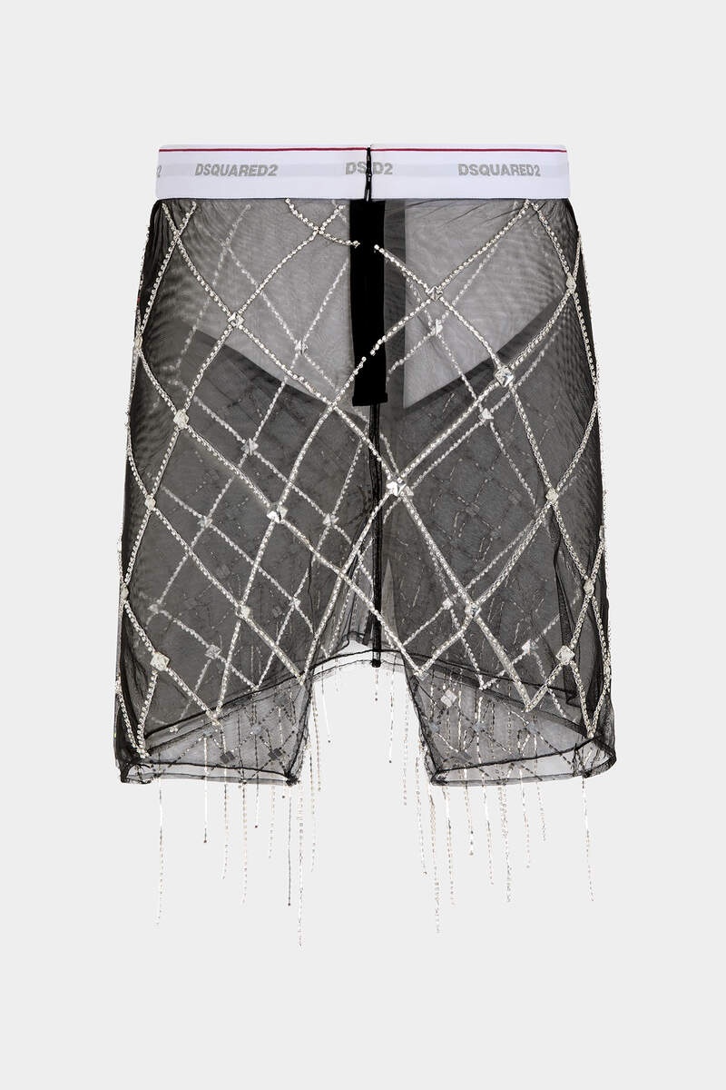 CRYSTAL CAGE MINI SKIRT - 2