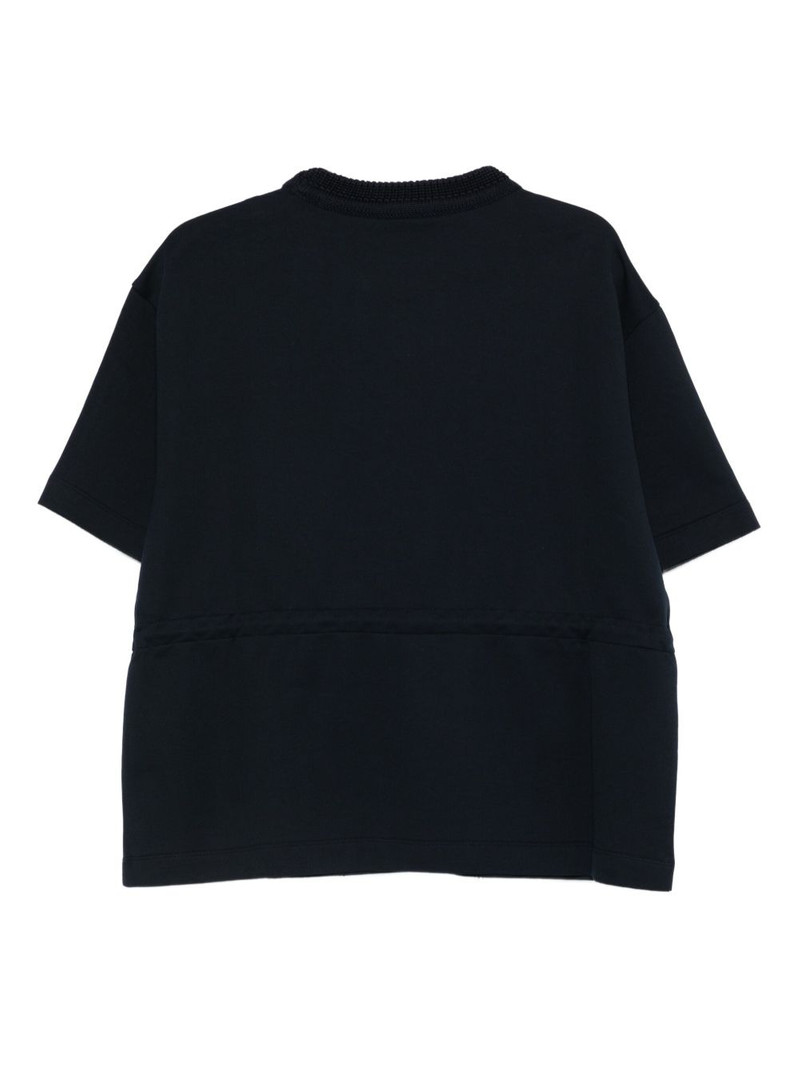Moncler drawstring-waist T-shirt outlook
