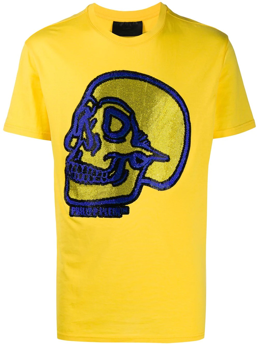 crystal outline skull T-shirt - 1