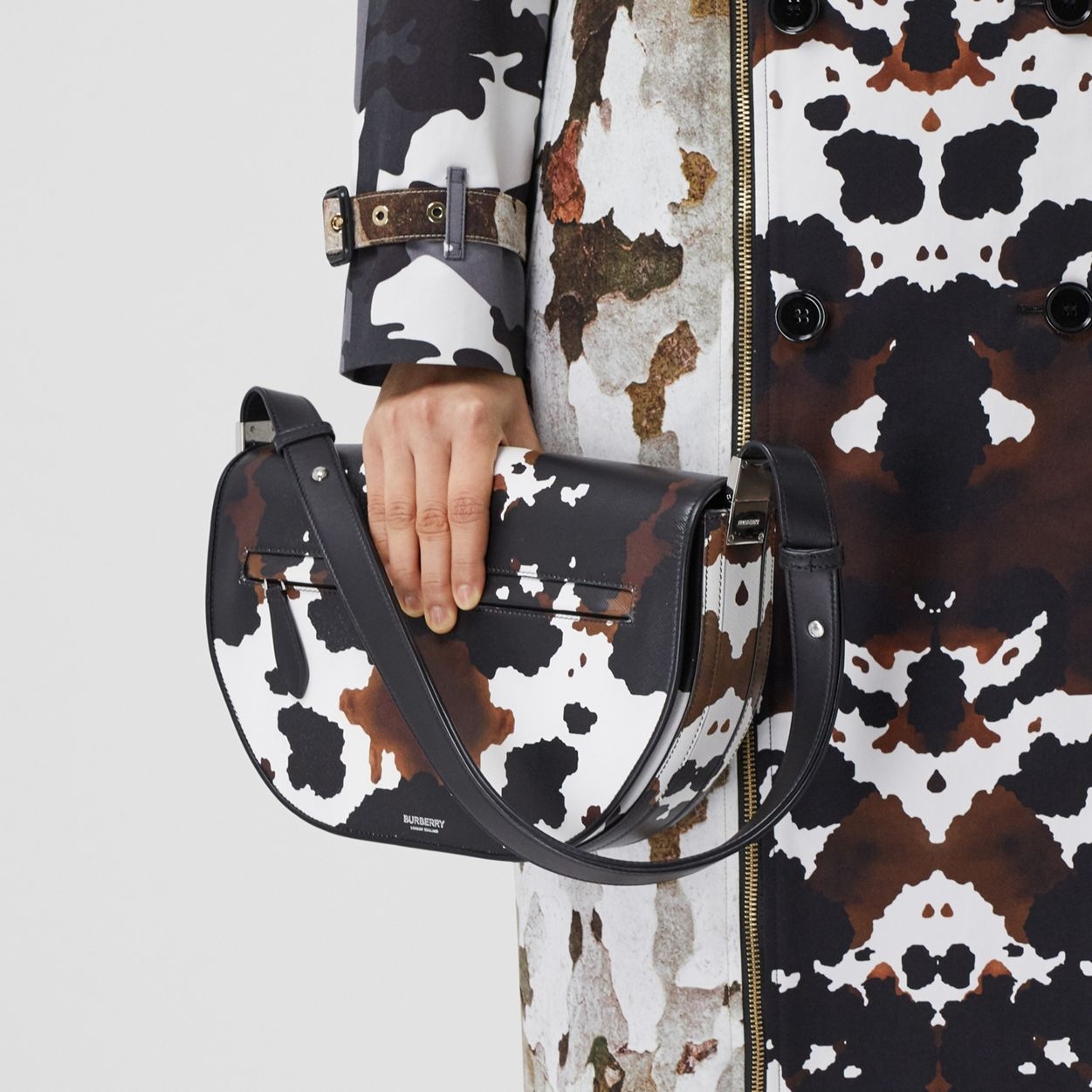 Medium Camouflage Print Leather Olympia Bag - 11
