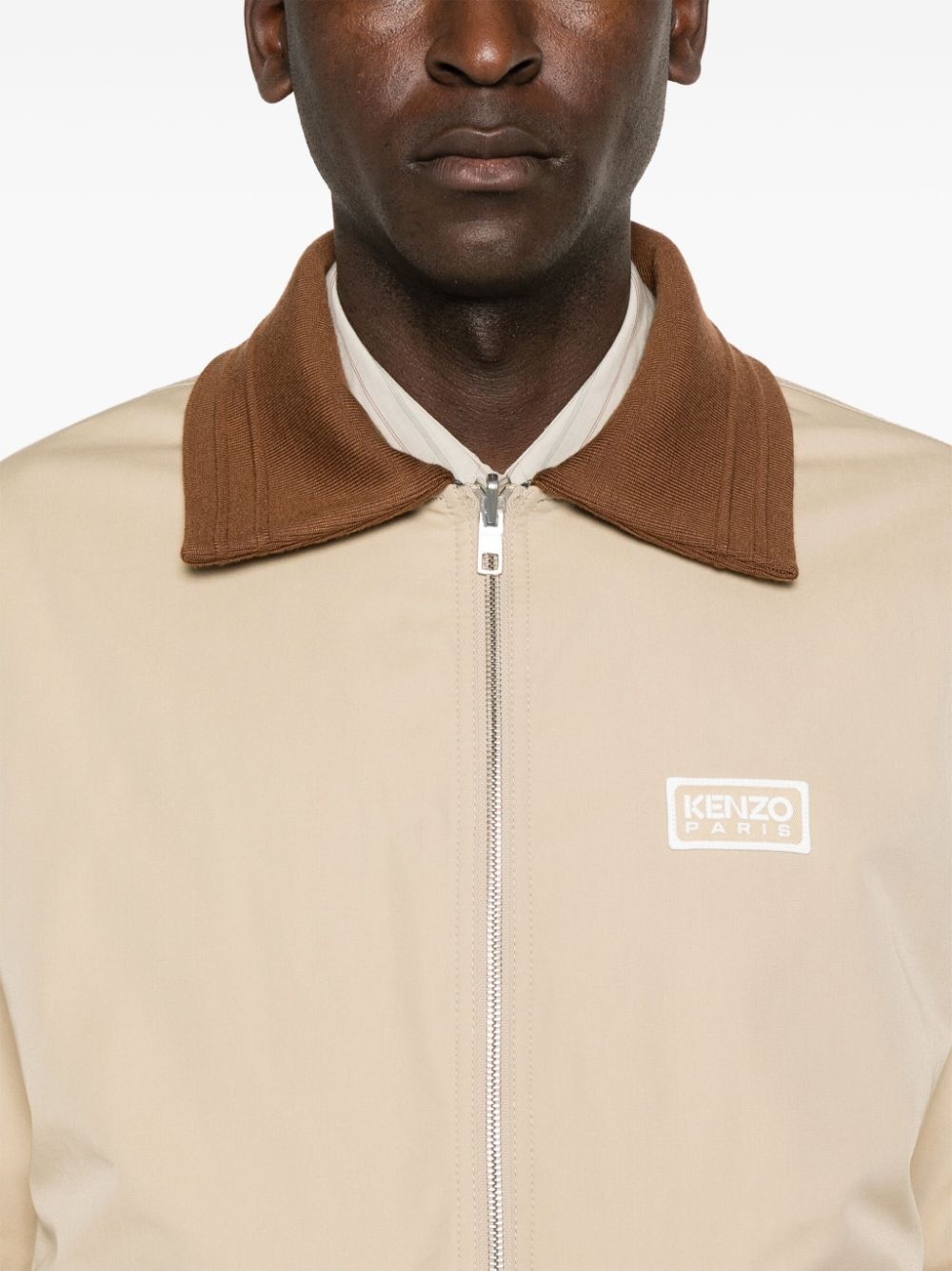 logo-patch reversible jacket - 5