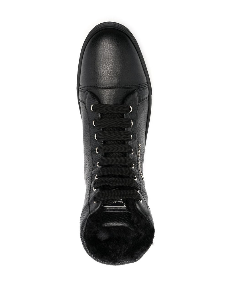 shearling lined high-top sneakers 4