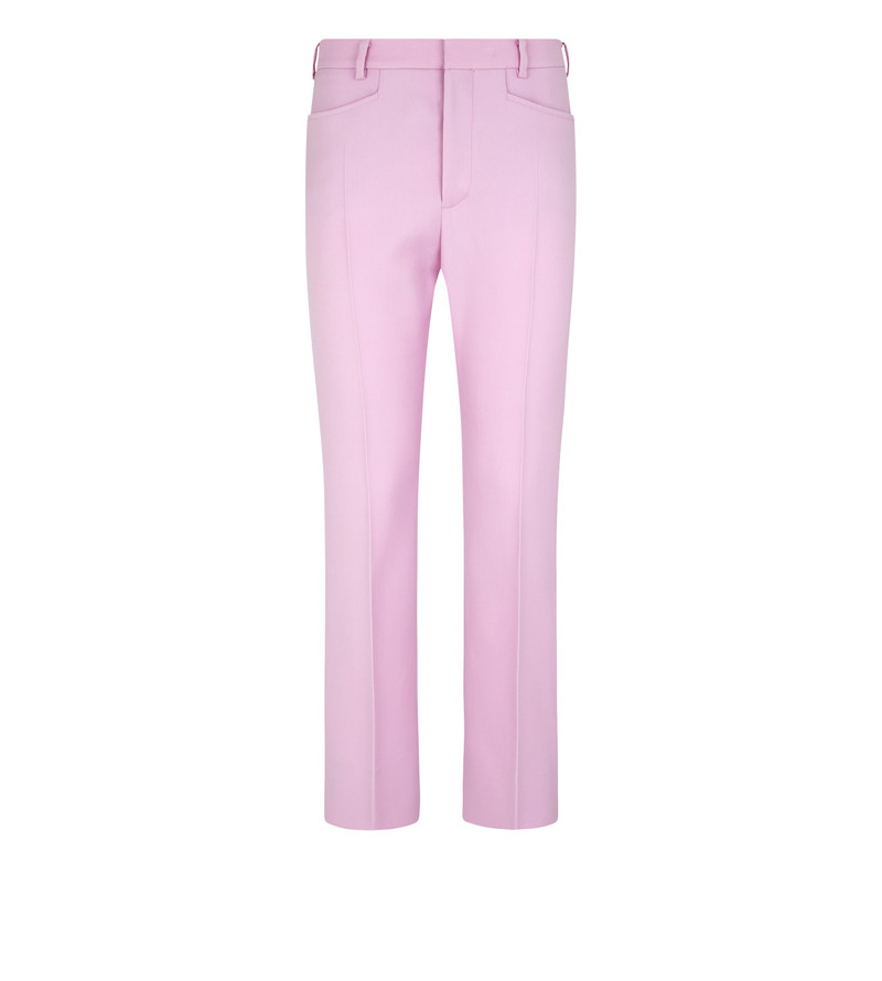 WOOL AND SILK BLEND TWILL "WALLIS" TAILORED PANTS - 1