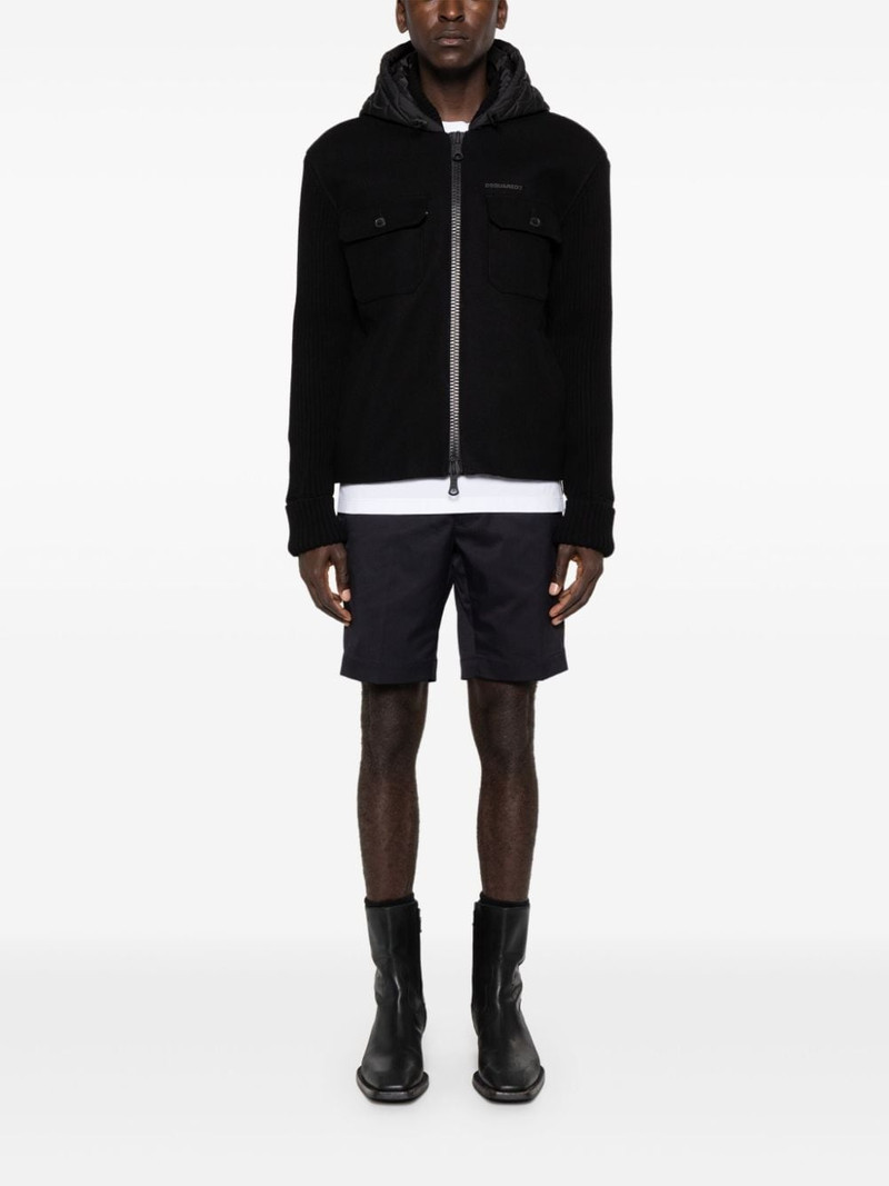 DSQUARED2 contrast-panel hooded jacket outlook