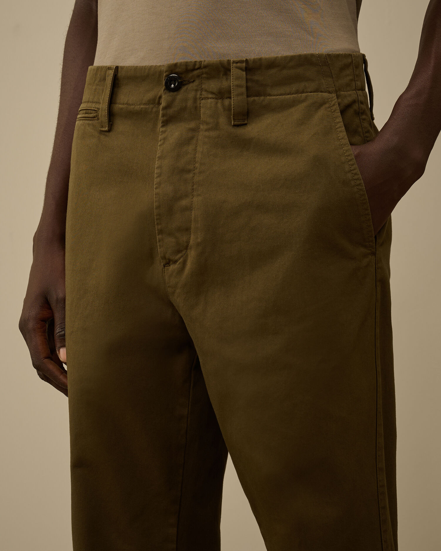 Cotton Gabardine Regular Chino Pants - 5