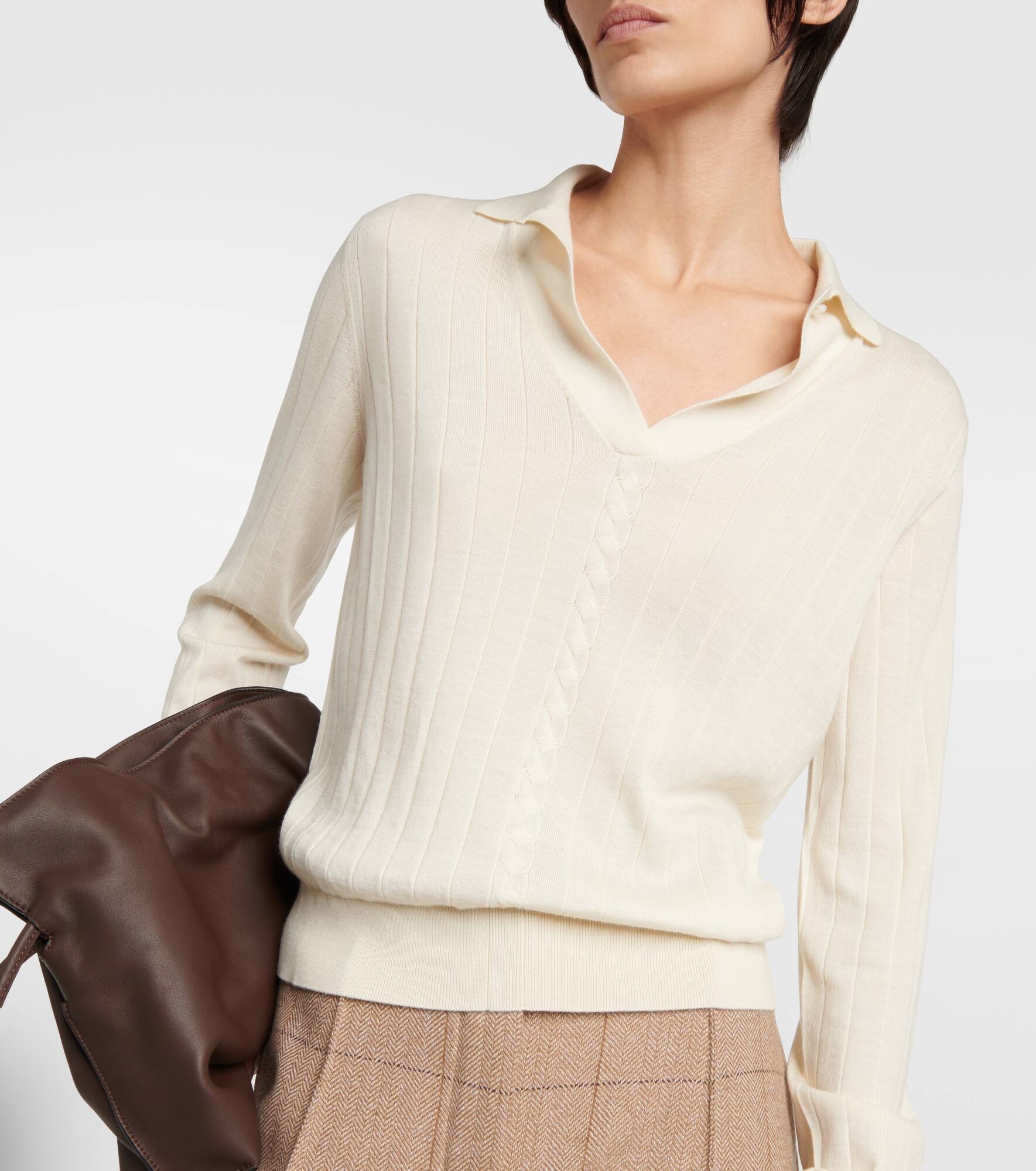 Cashmere polo sweater - 5