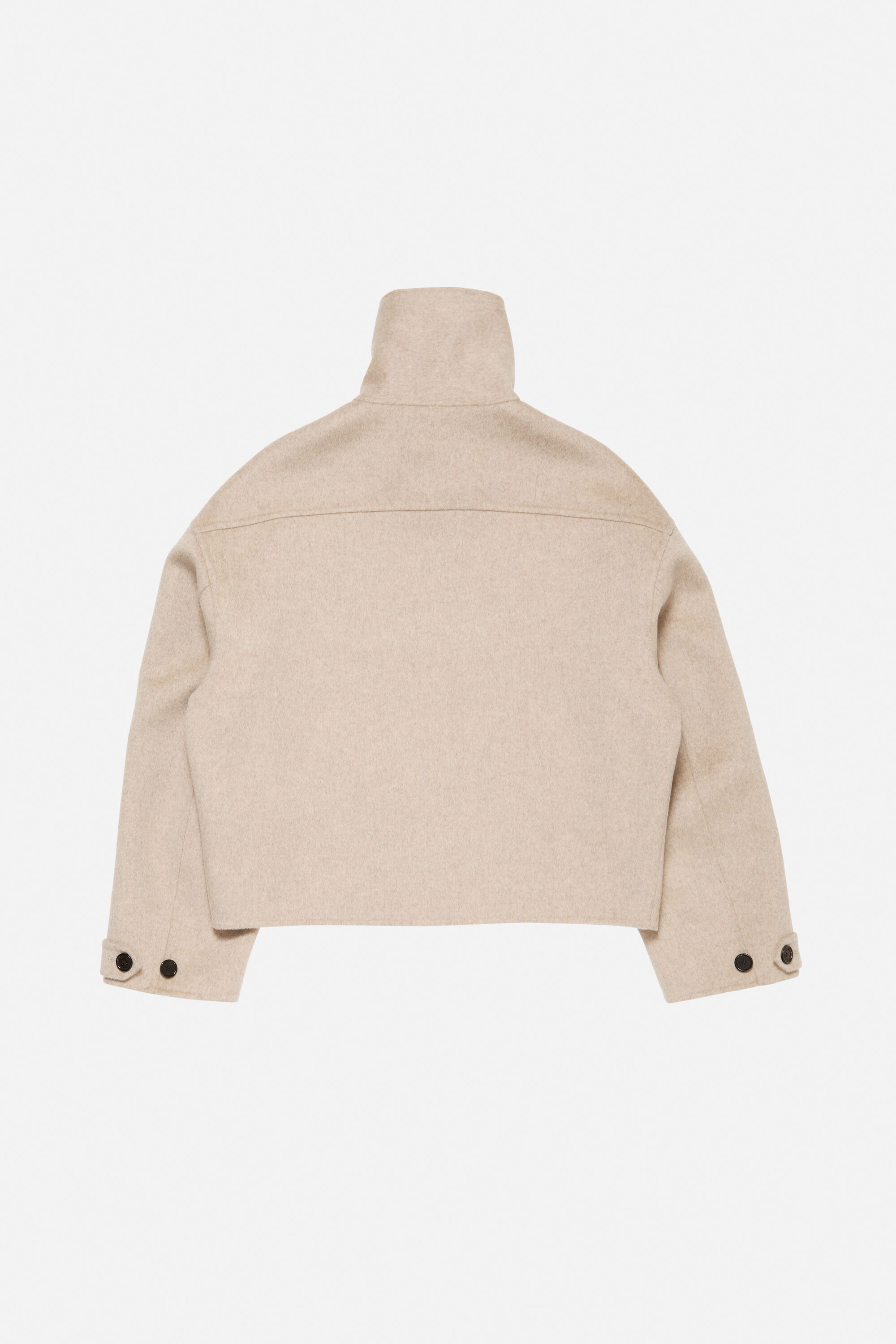Wool zip jacket - Oatmeal melange - 7