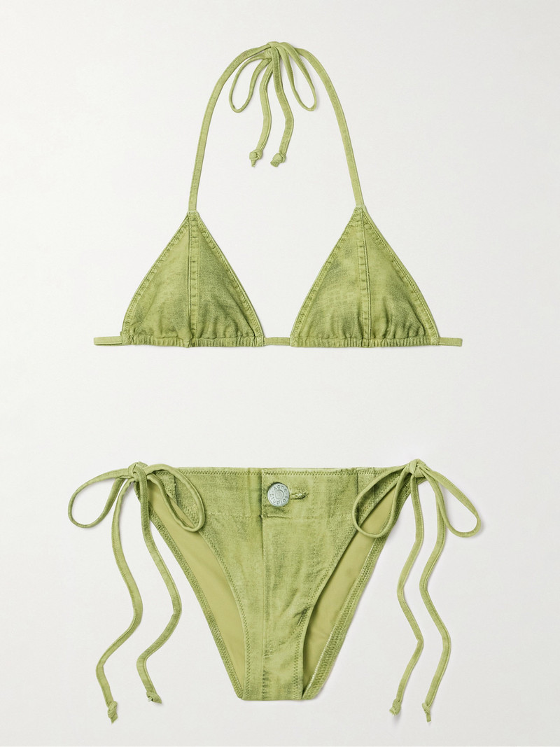 Printed Triangle Bikini - 1
