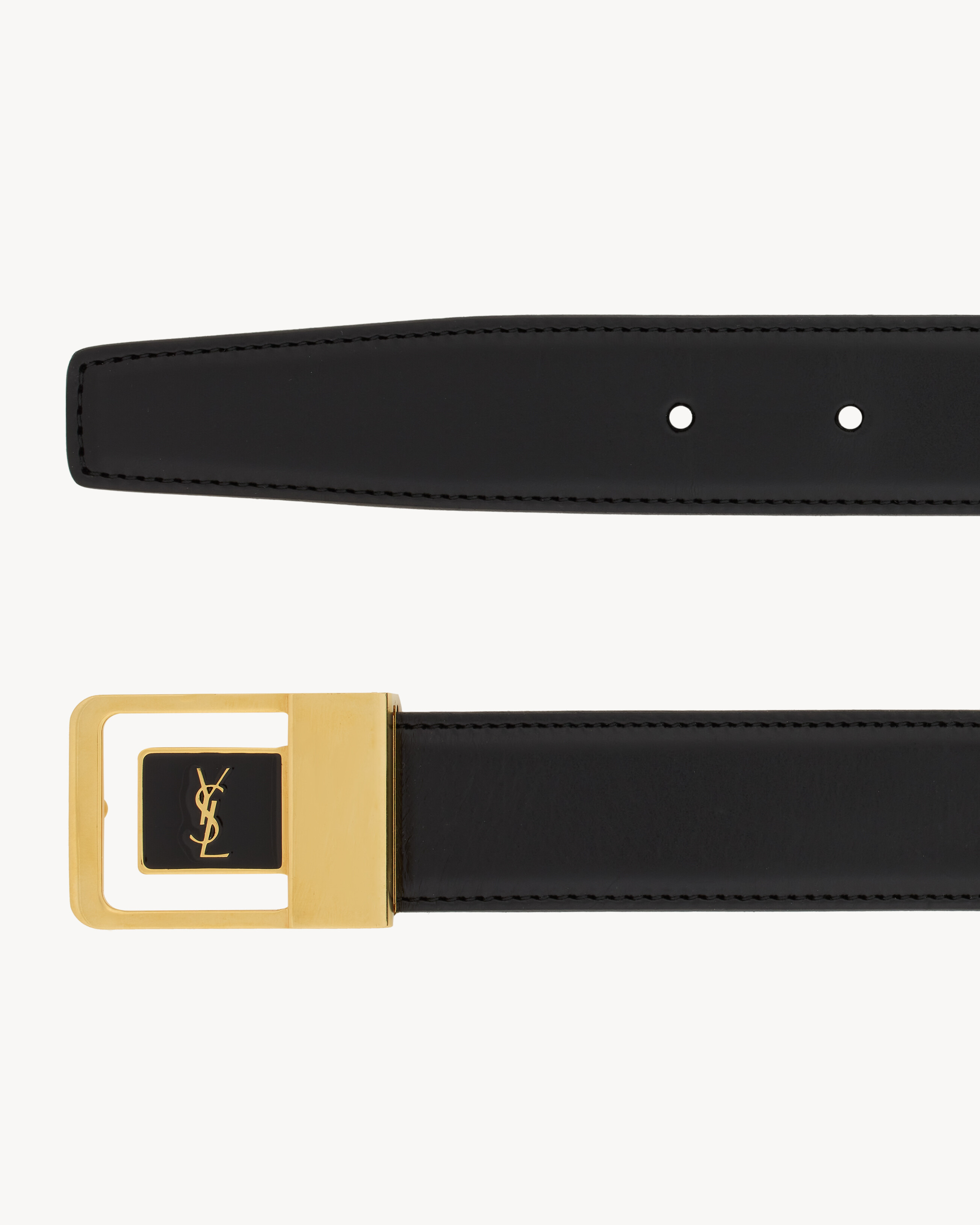 la 66 buckle belt in lacquered leather - 2