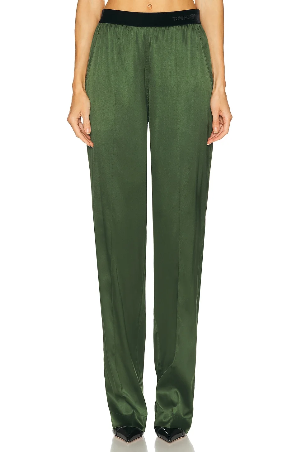 Stretch Silk Satin Pyjama Pant - 1