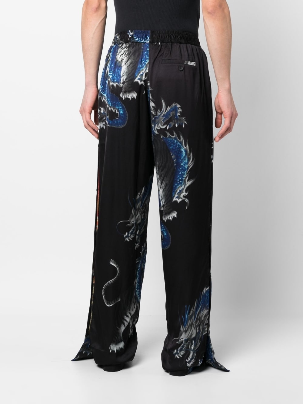 wide-leg animal-print trousers - 4