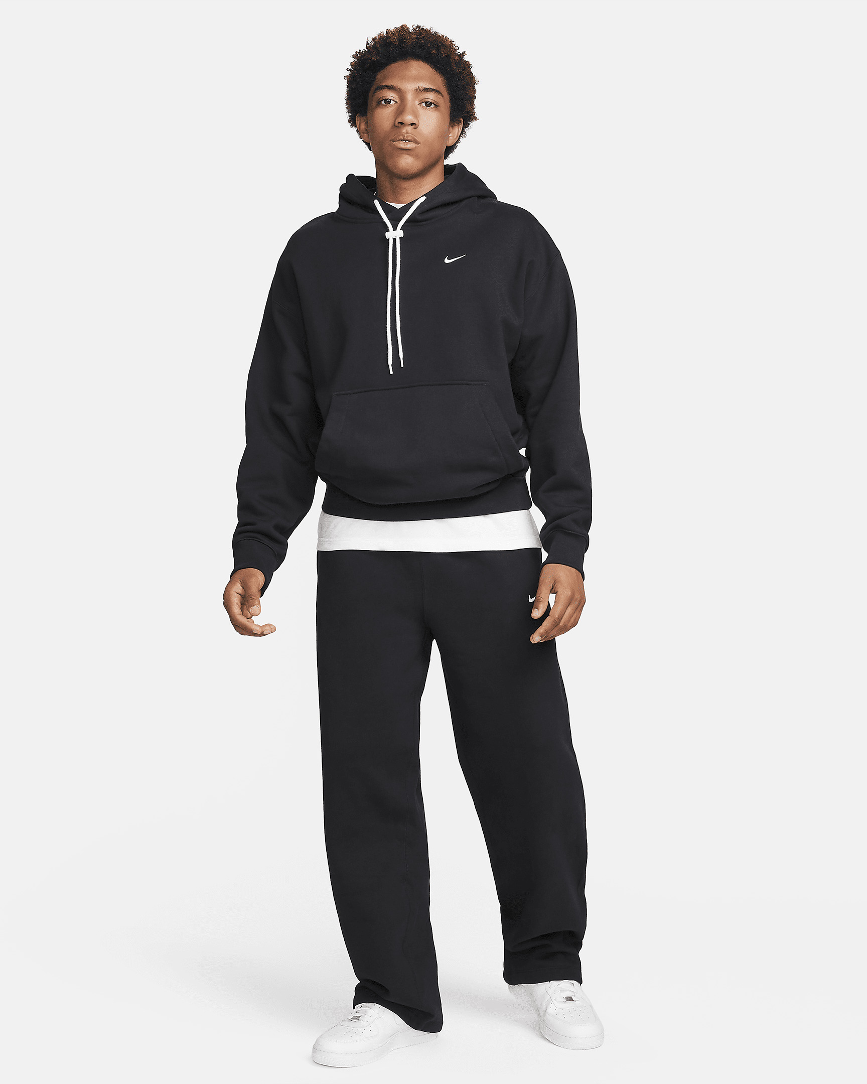 Nike Solo Swoosh Men's Open-Hem Fleece Pants - 6