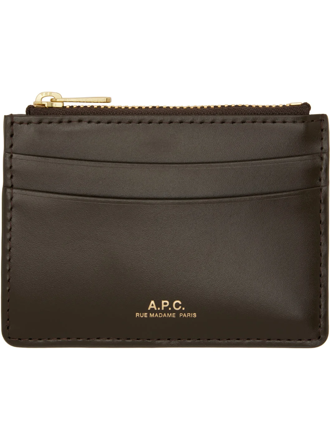 Khaki Paris Card Holder - 1