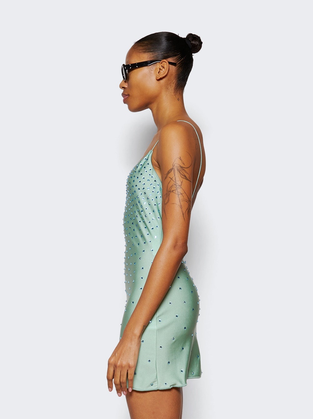 Full Gems Mini Dress Aqua - 4