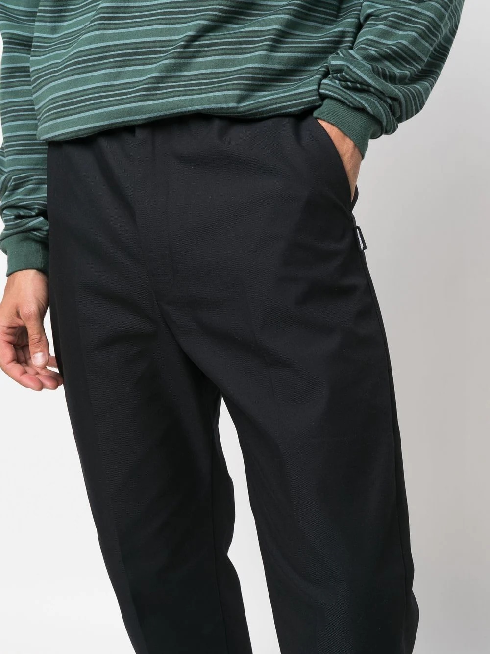 cropped straight-leg trousers - 5