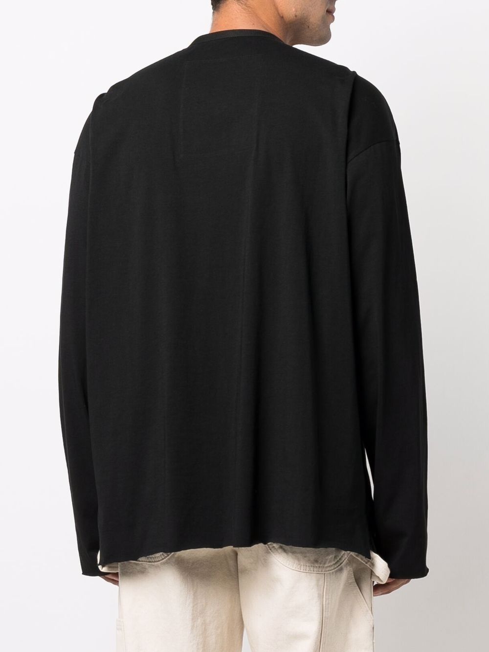 asymmetric Henley long-sleeve T-shirt - 4