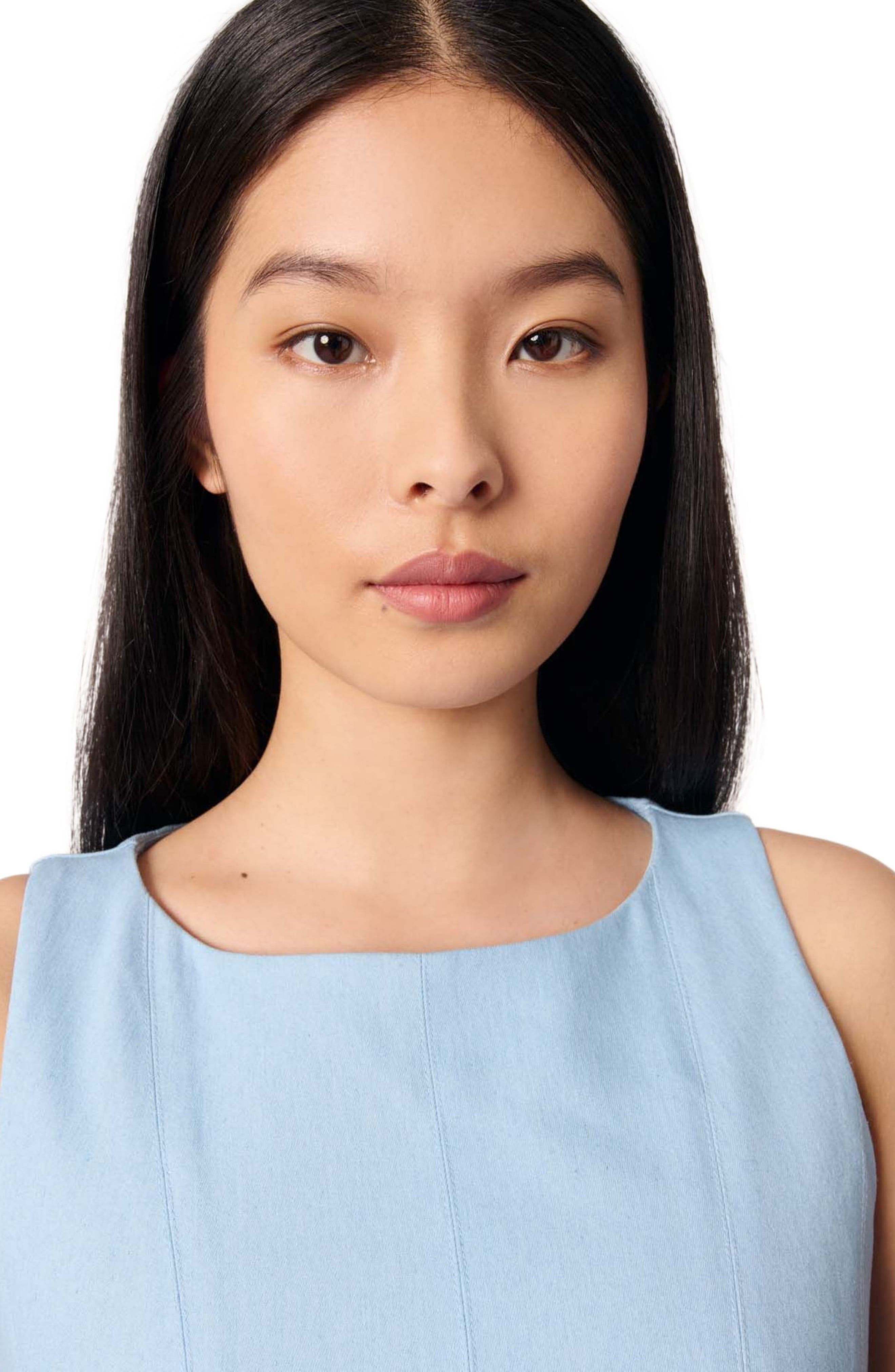 maje Short flared cotton dress in Blue Sky at Nordstrom - 5