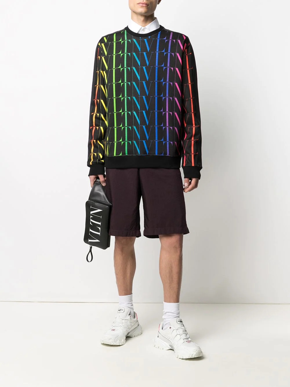 VLTN rainbow crew-neck sweatshirt - 2