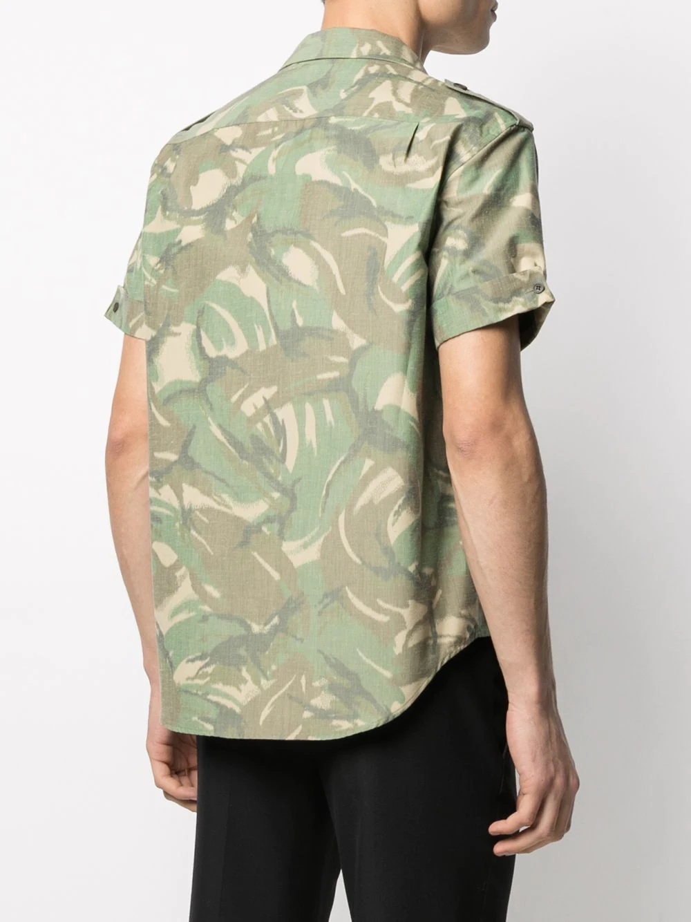 camouflage print short-sleeve shirt - 4