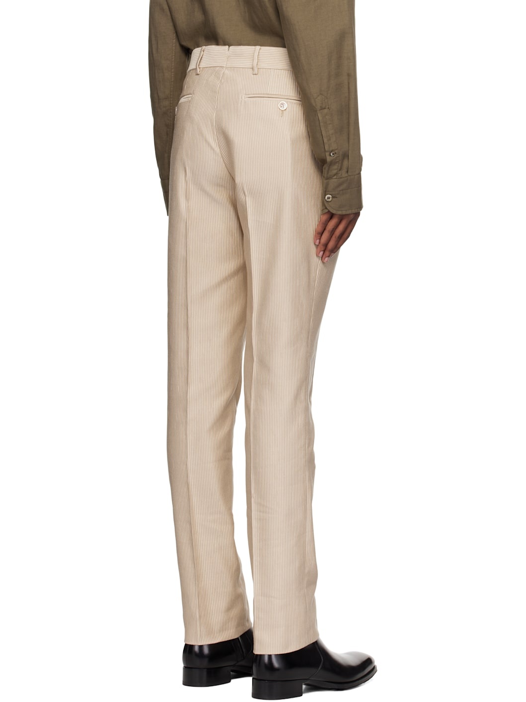 Beige Glamorous Cord Dyllan Trousers - 3
