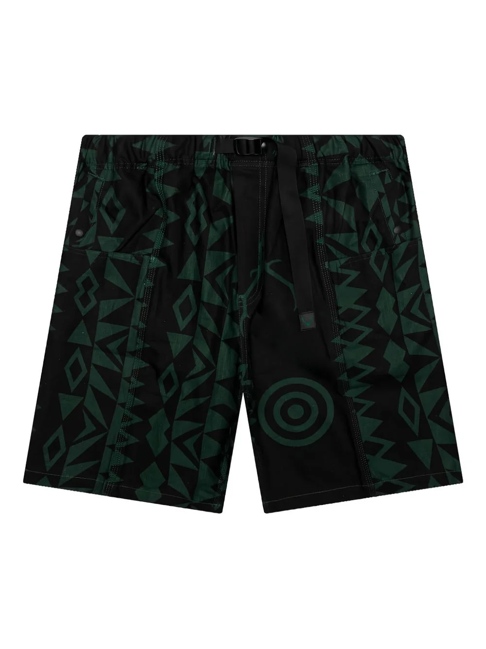 belted printed shorts - 1