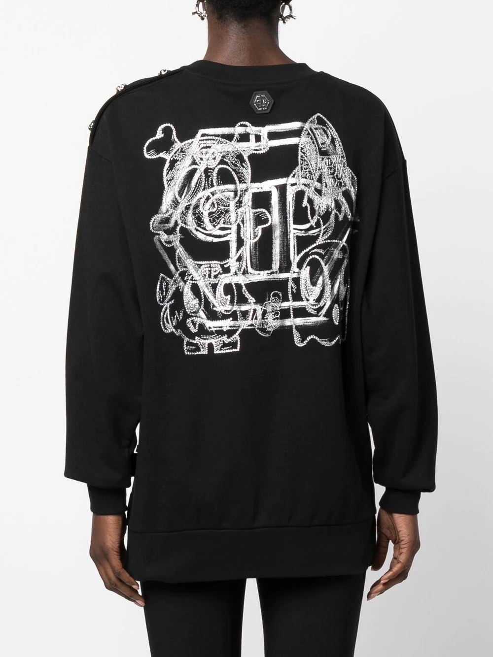 logo-print crew-neck sweatshirt - 4