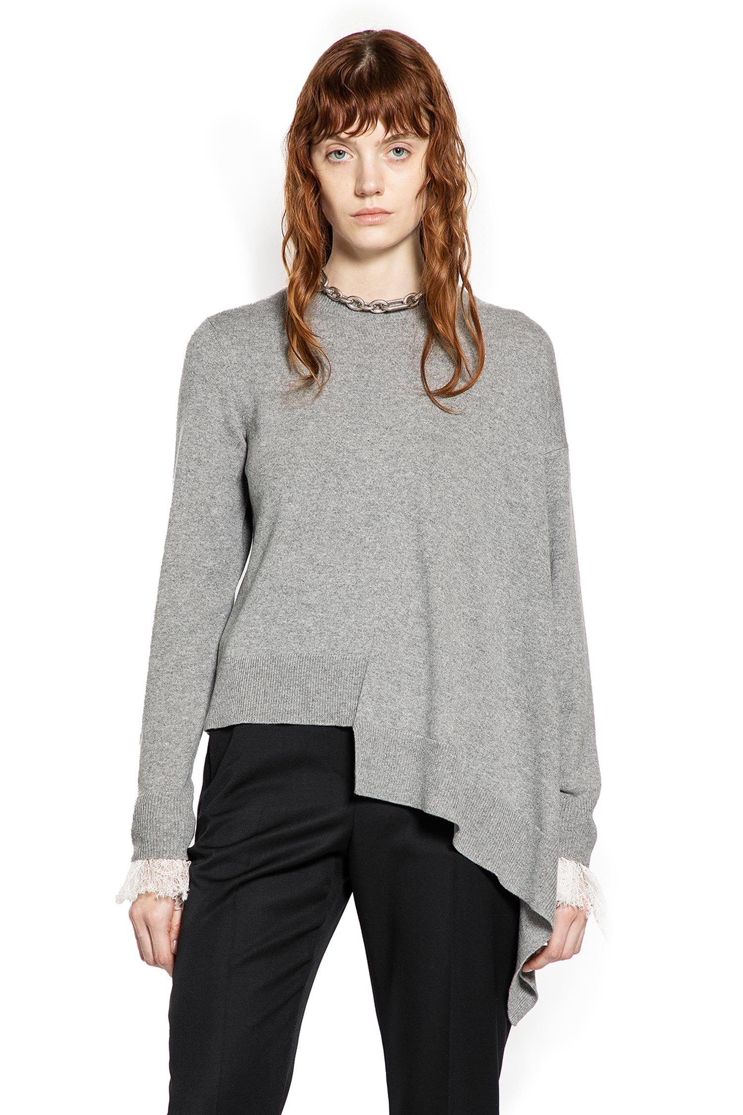 Asymmetric Wool Cashmere Jumper - 6
