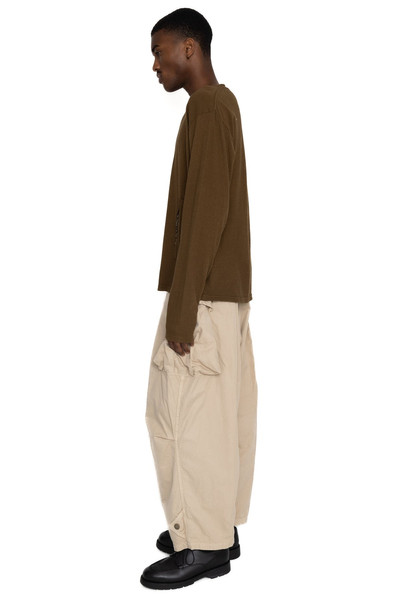 Kapital Gauze Jersey BISCUIT Pocket Long Sleeve T - Brown Khaki outlook
