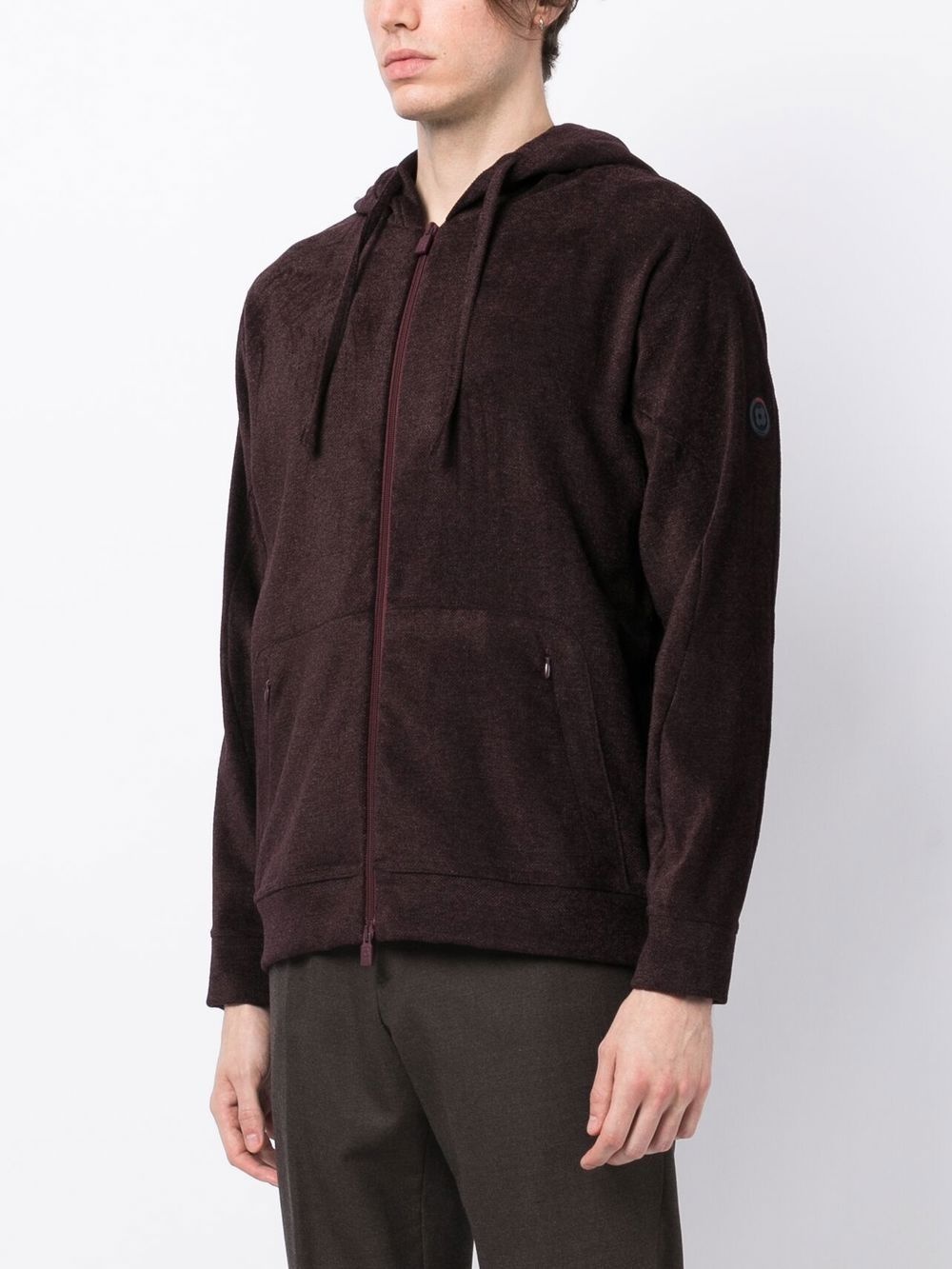 zip-up drawstring hoodie - 3