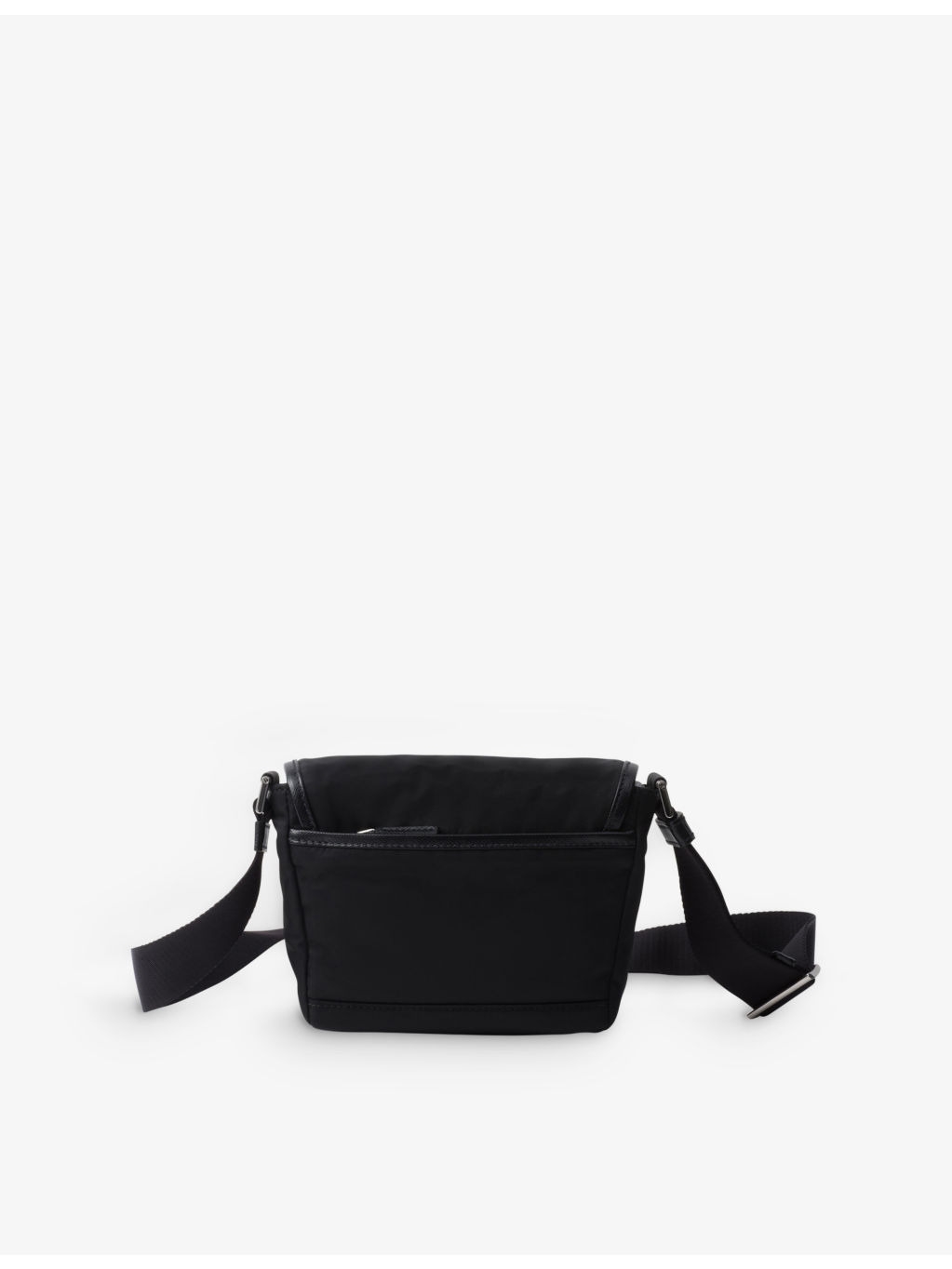 Re-Nylon brand-plaque leather and recycled-nylon shoulder bag - 3