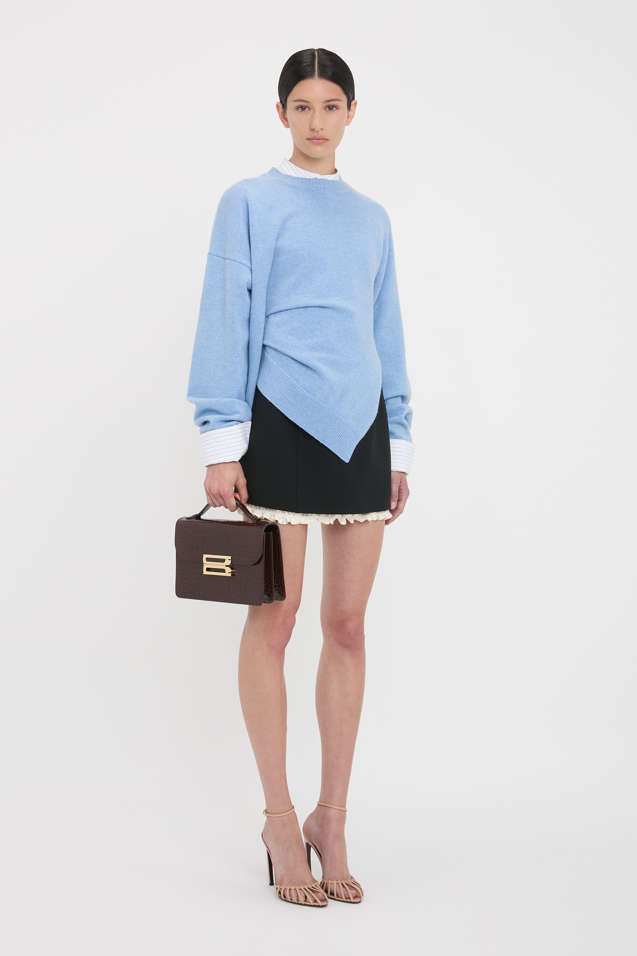 Gathered Side Jumper In Iceberg - 3
