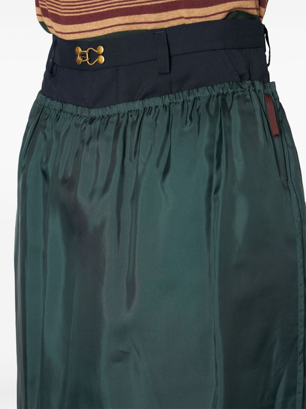 logo-patch skirt trousers - 5