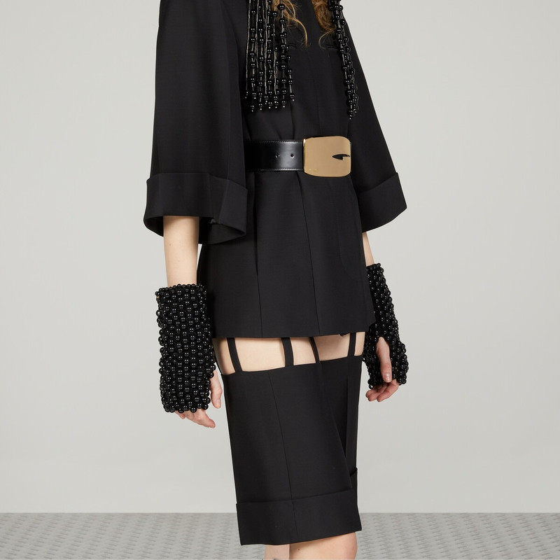 Fingerless beaded cotton gloves 3