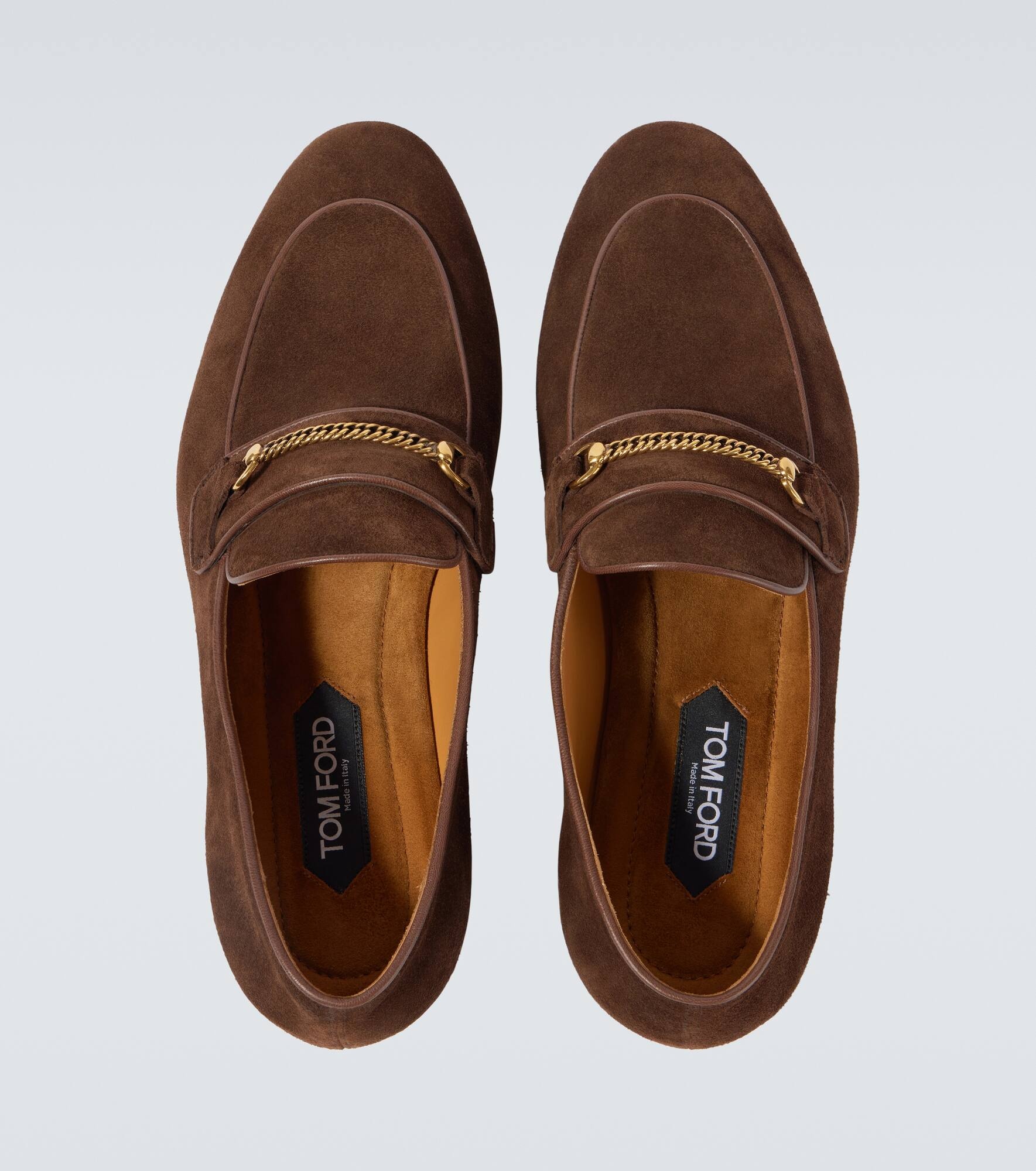 Liam chain-detail suede loafers - 4