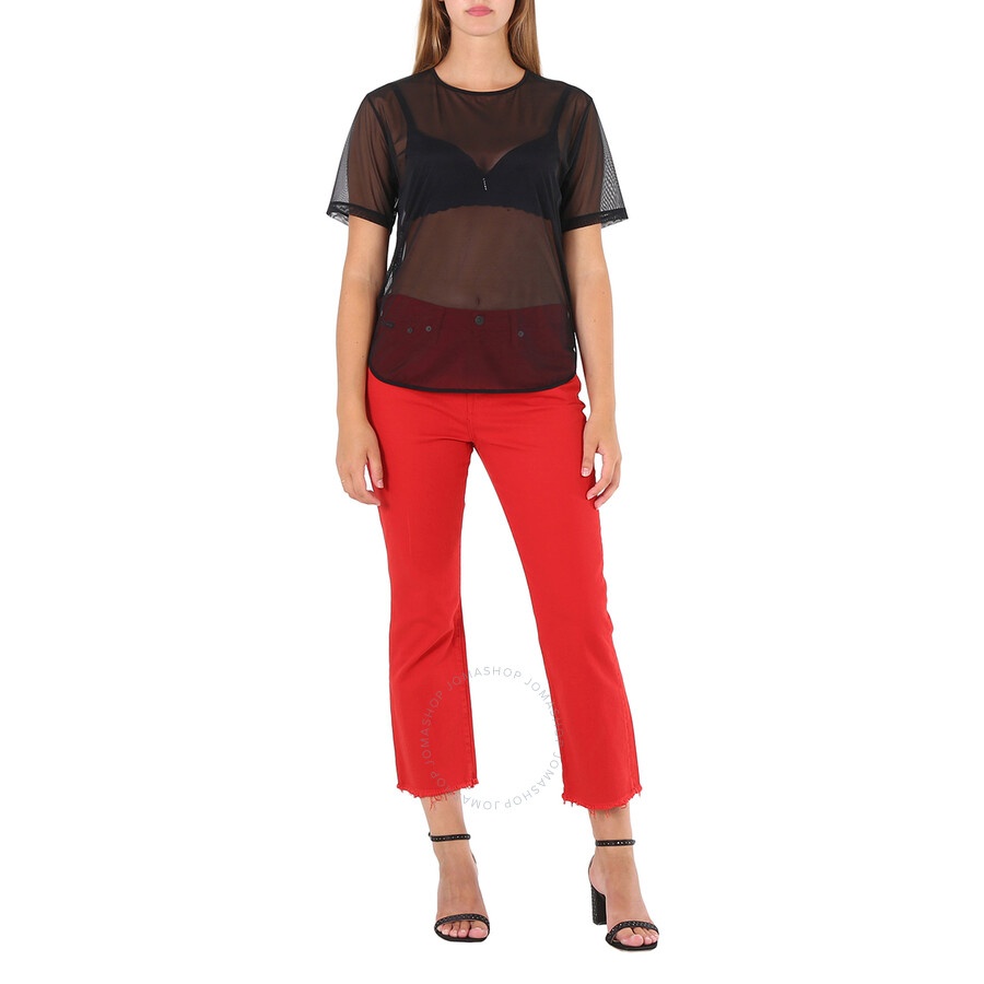 Wolford Ladies Black Loose Fit Tulle Shirt - 4