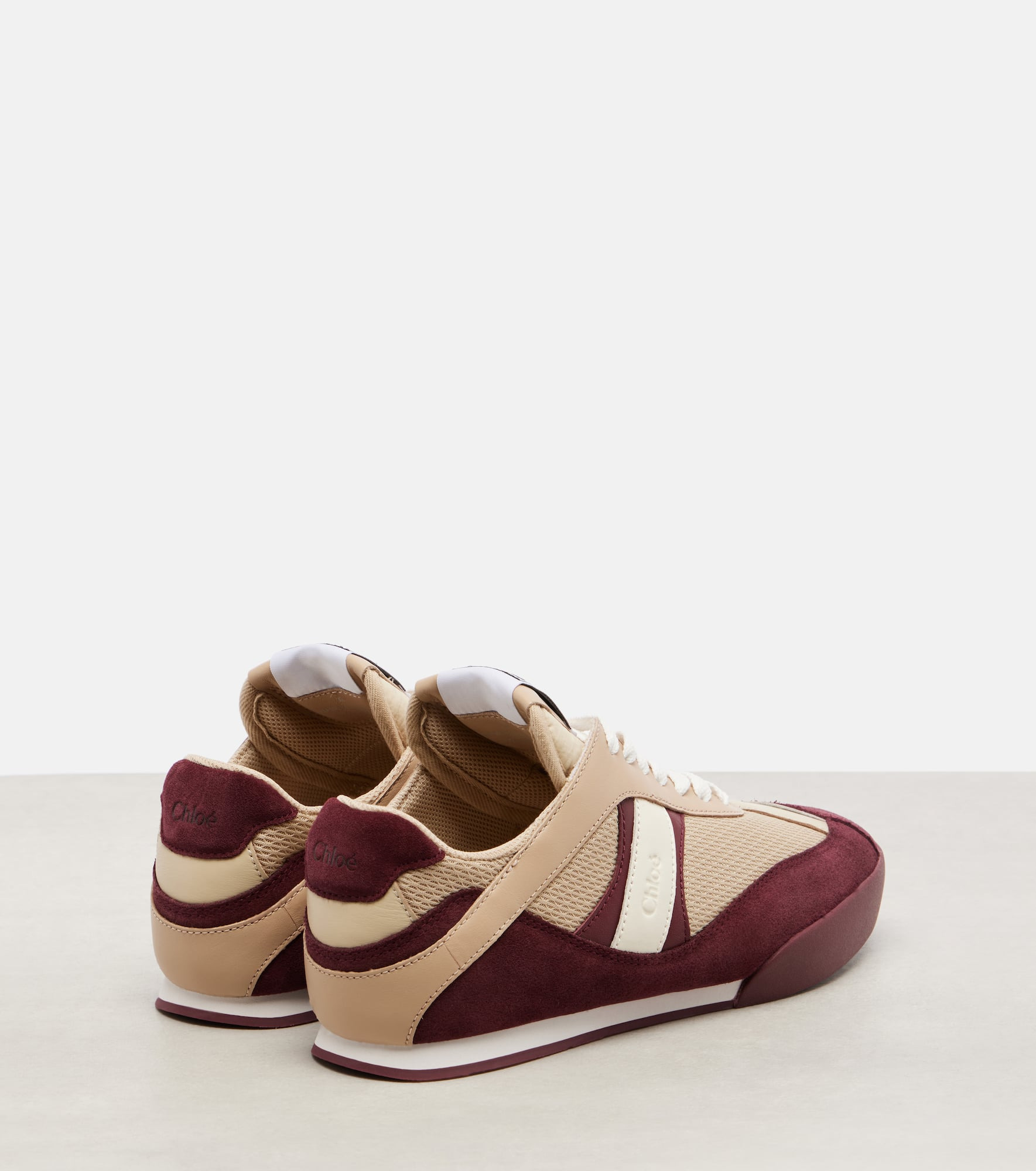Chloé Kick suede-trimmed sneakers - 2