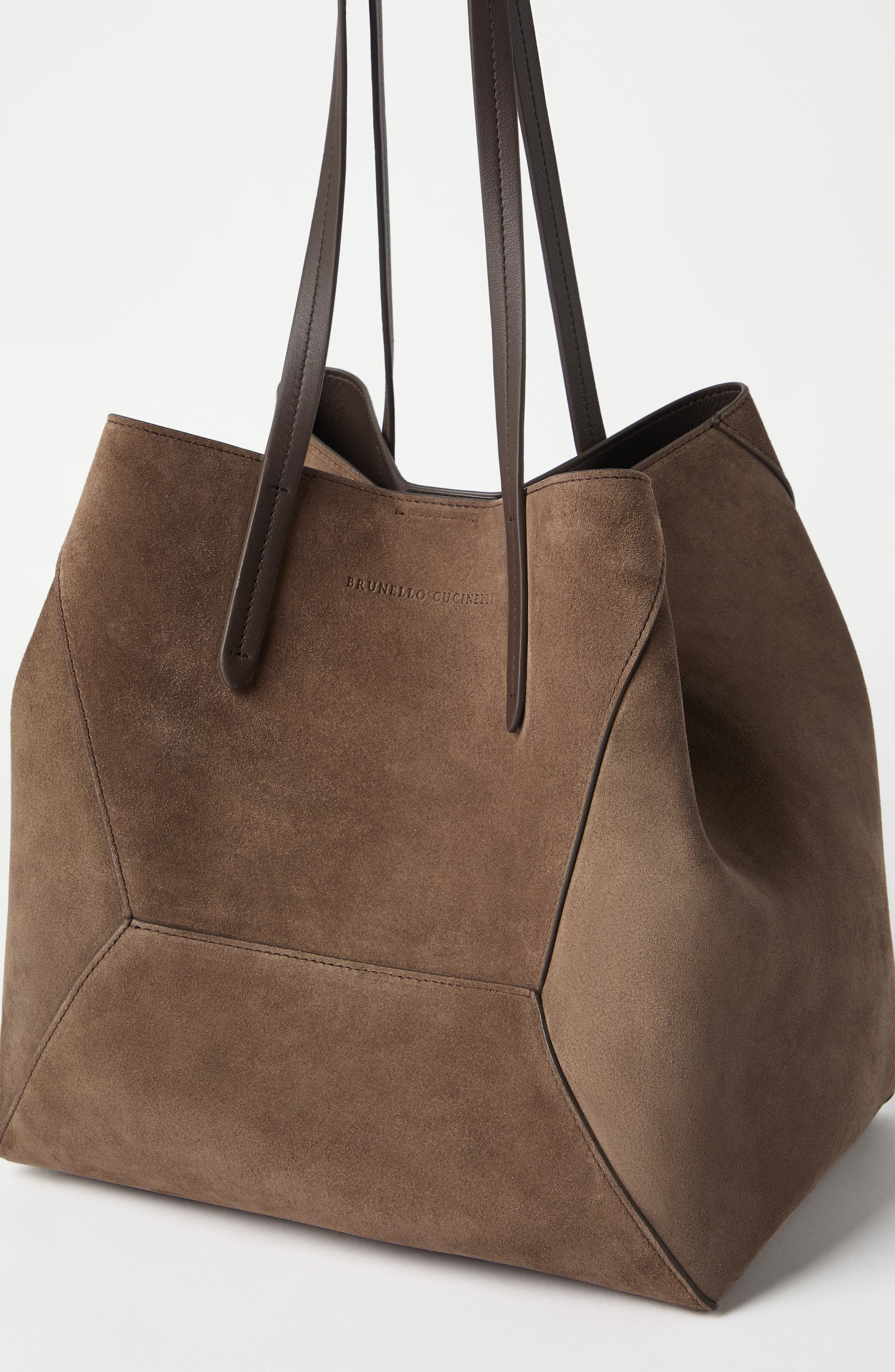 Brunello Cucinelli Suede BC Duo bag in Bark at Nordstrom - 4