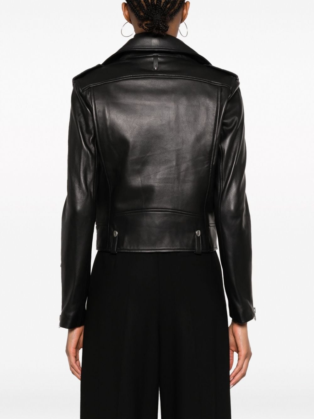 Baya off-centre leather jacket - 4