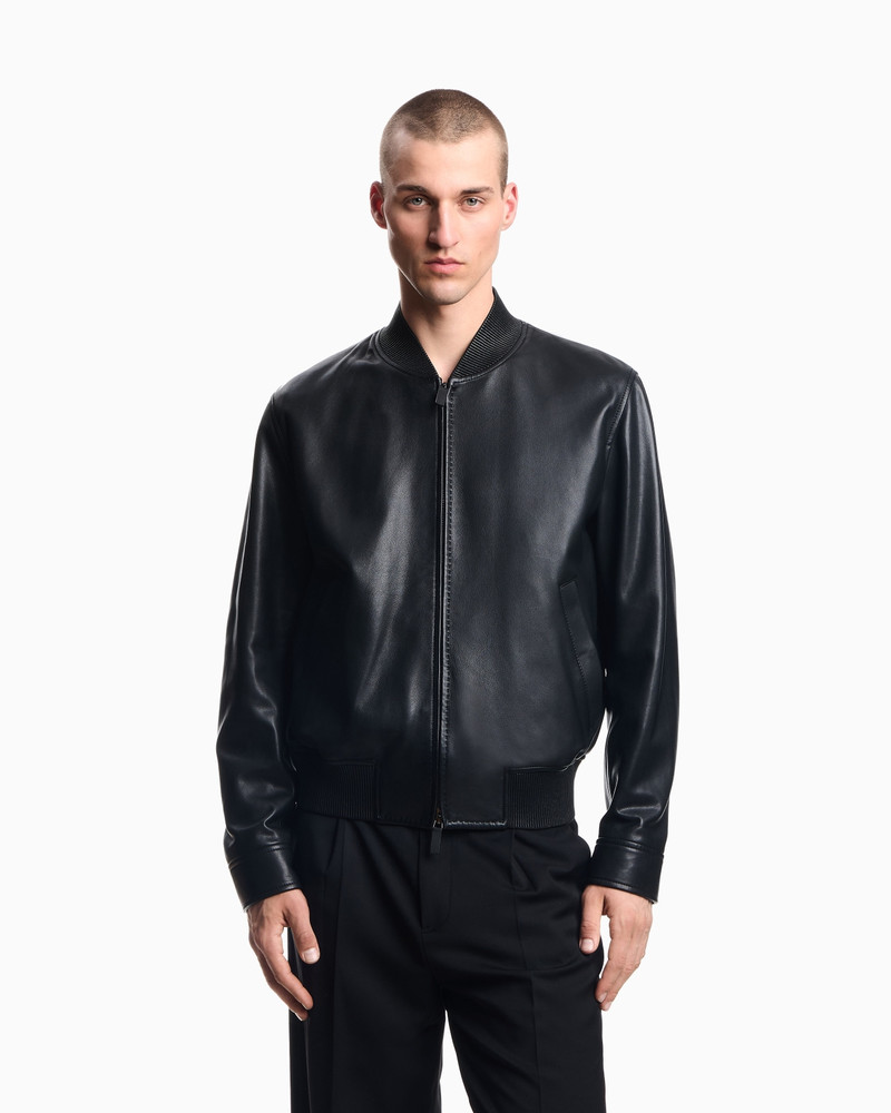 EMPORIO ARMANI BLOUSON IN ANILINE NAPPA LAMBSKIN outlook