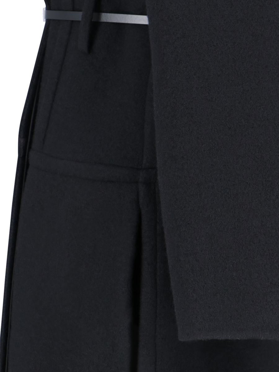コート JIL SANDER Women Outer J04AA0004 J40020001 Black Jil Sander Black double-breasted coat in virgin wool