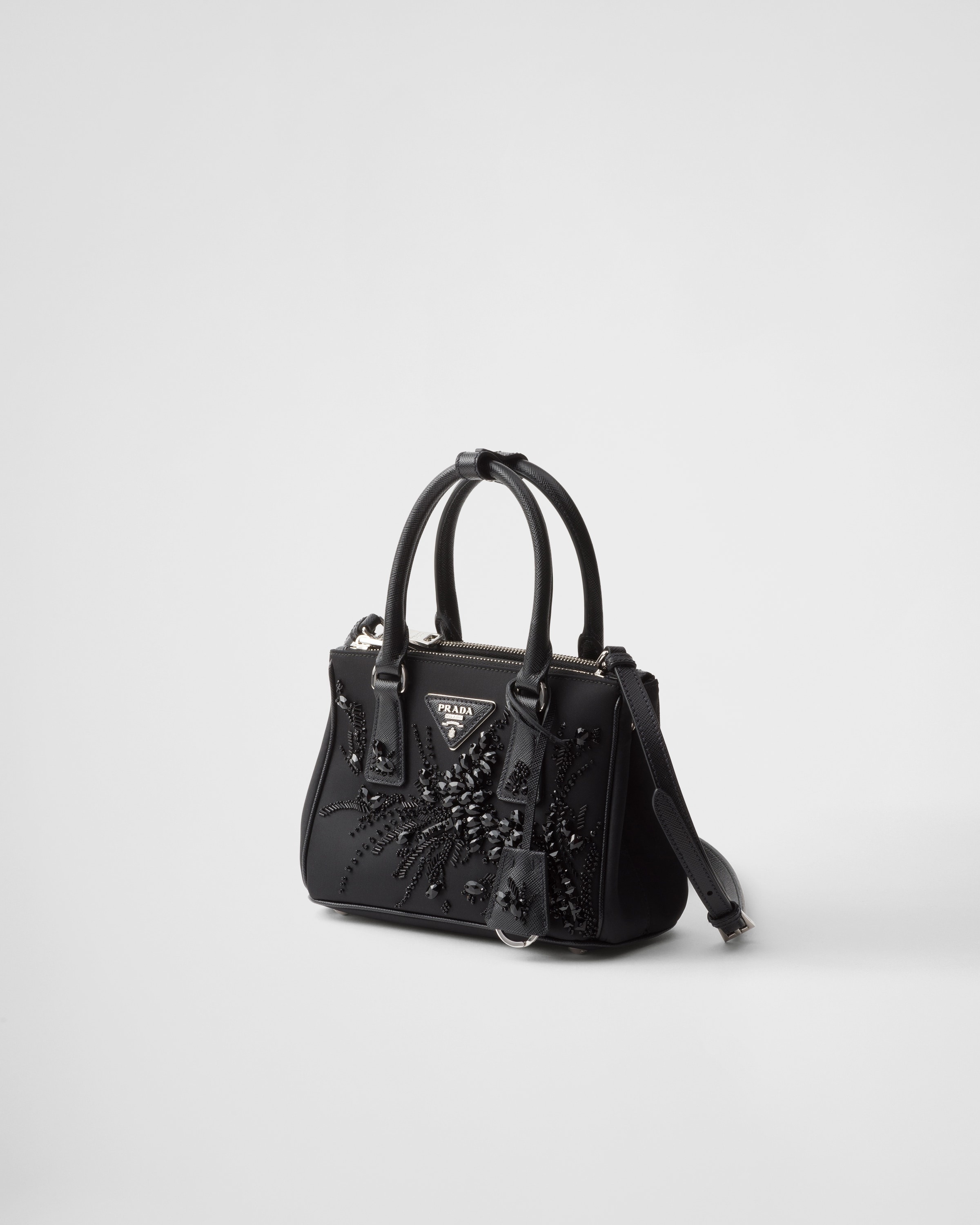 Prada Galleria embroidered Re-Nylon and Saffiano mini-bag - 3