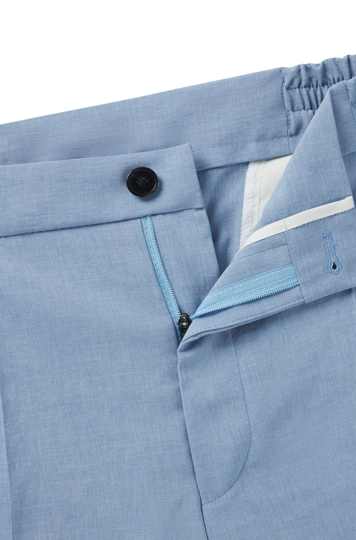 SLIM-FIT TROUSERS IN MELANGE WRINKLE-RESISTANT FABRIC - 6