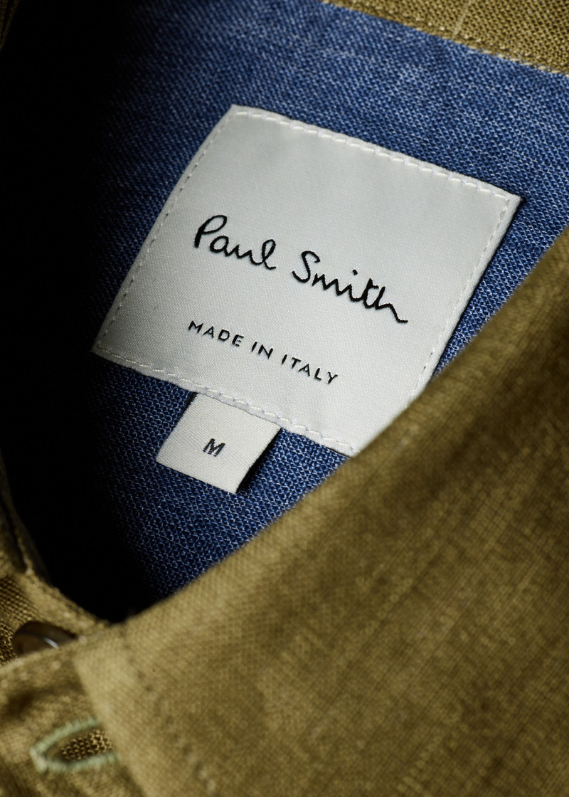 Khaki Linen Patch-Pocket Shirt 4