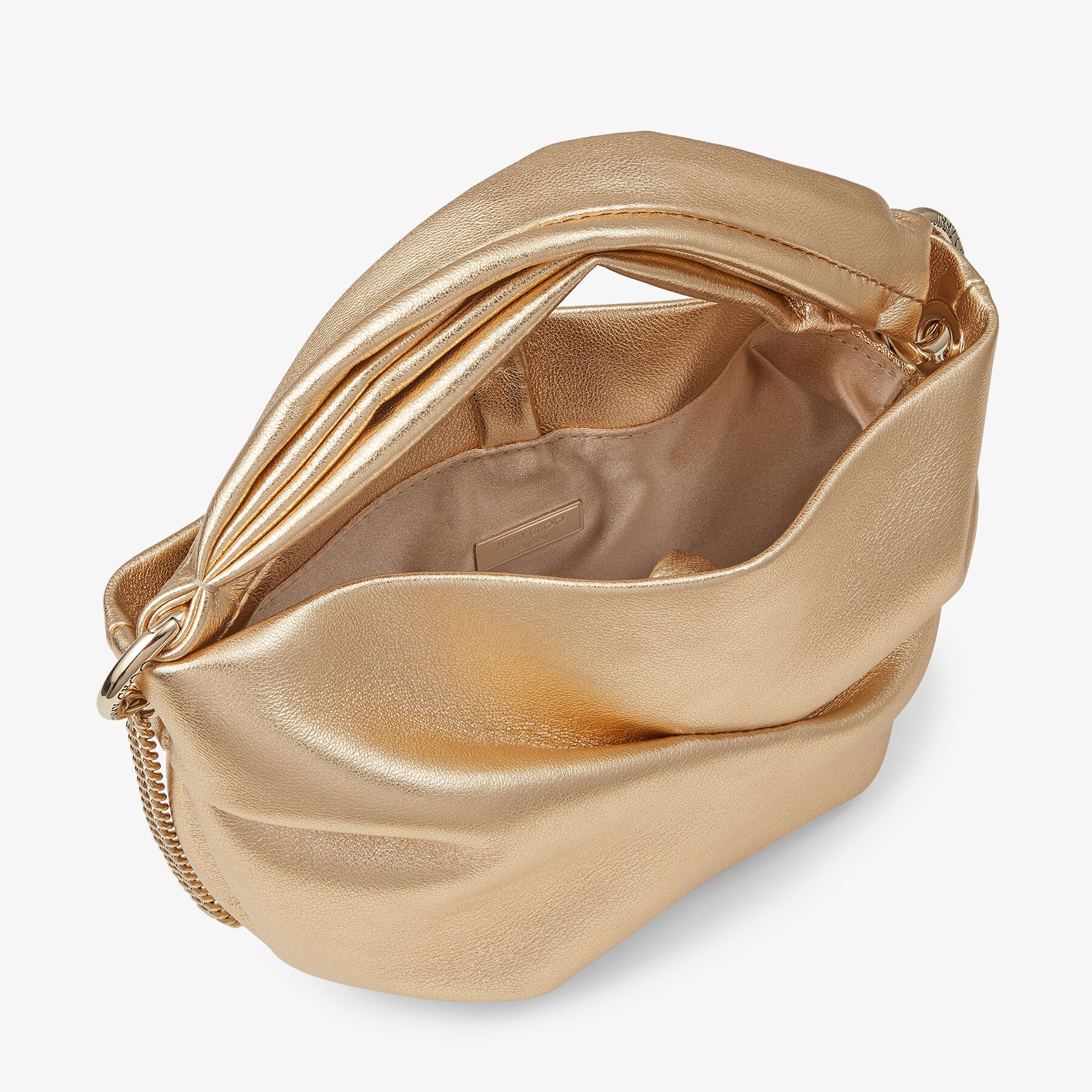 Bonny
Gold Metallic Nappa Bag with Twisted Handle - 4