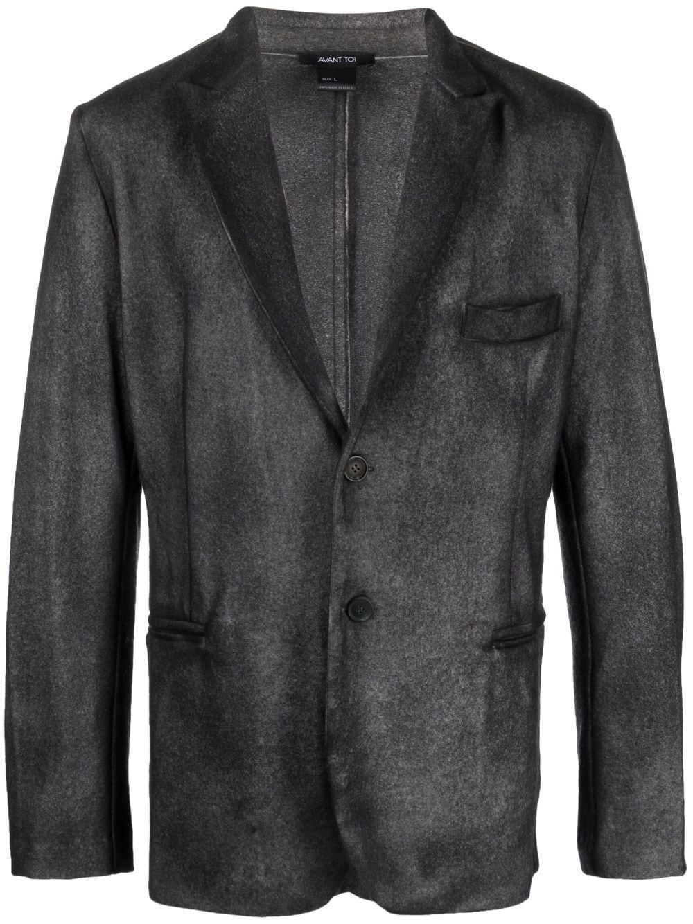 faded single-breasted blazer - 1